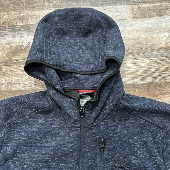 Gerry • heathered navy blue full zip sweatshirt - Picture 3 of 6